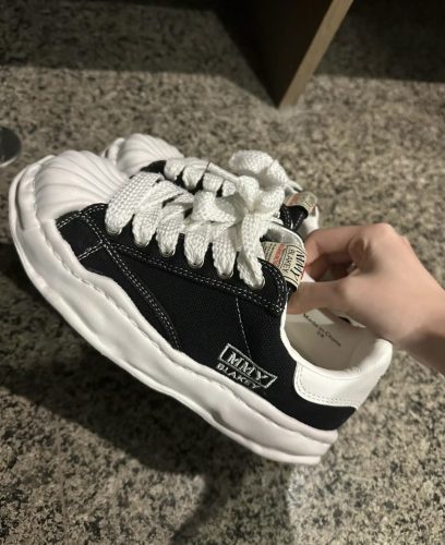 【🔥인기 1위】미하라 야스히로 행크 OG 솔레 캔버스 로우 블랙 A08FW735-BLACK photo review