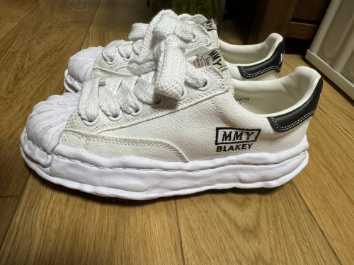 메종 미하라 야스히로 블레이키 OG 솔 캔버스 로우탑 스니커즈 화이트 A08FW735-WHITE photo review