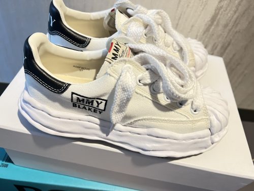 메종 미하라 야스히로 블레이키 OG 솔 캔버스 로우탑 스니커즈 화이트 A08FW735-WHITE photo review