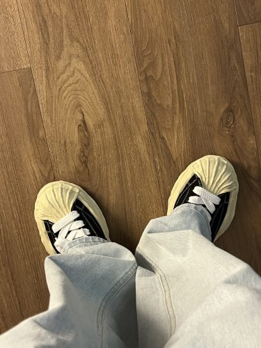 메종 미하라 야스히로 블레이키 VL OG 솔 캔버스 로우탑 스니커즈 블랙 A09FW732-BLACK photo review