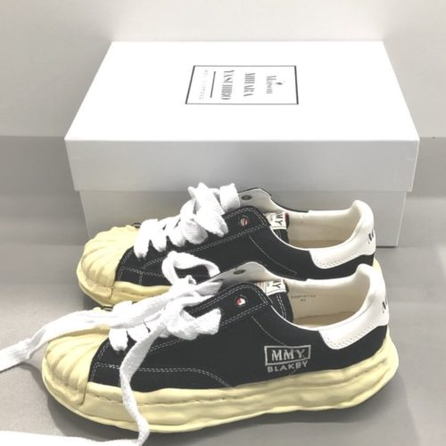메종 미하라 야스히로 블레이키 VL OG 솔 캔버스 로우탑 스니커즈 블랙 A09FW732-BLACK photo review
