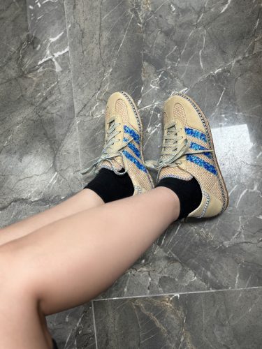 【🌞여름 필수】아디다스 x 클랏 가젤 리넨 카키 라이트 블루 IH3641 photo review
